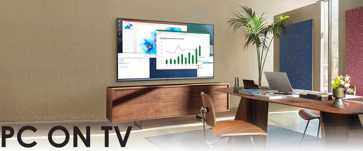 قابلیت PC On TV در تلویزیون 75 اینچ Au7000 سامسونگ 