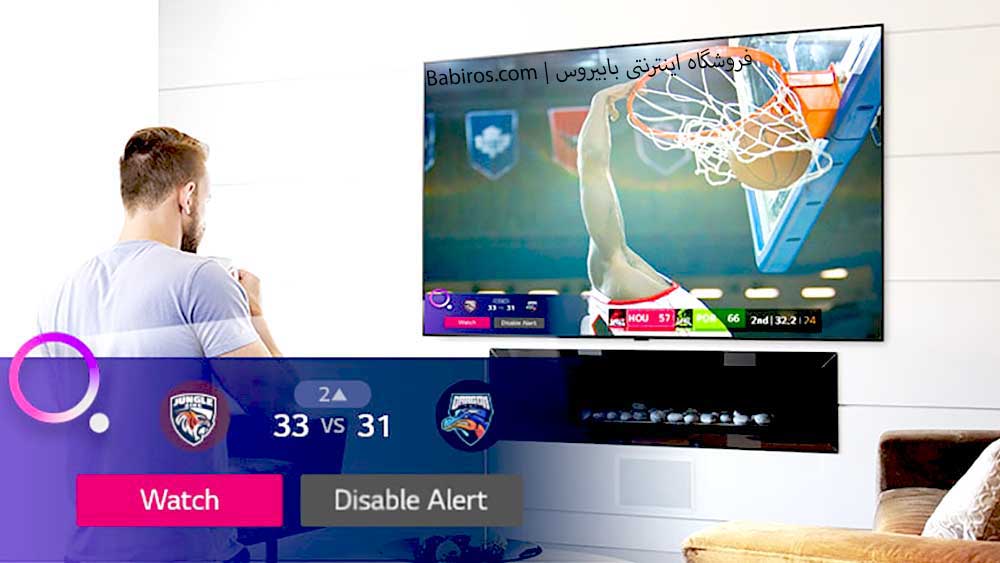 هشدار ورزشی Sports Alert تلویزیون 49 اینچ ال جی مدل Nano80
